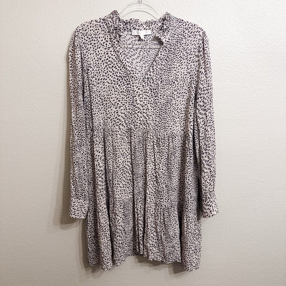 Karlie Animal Print Ruffle Dress